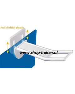 Anti diefstal gesloten plastic dubbele haak vv brede houder