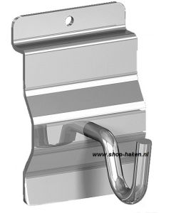 Lamelhaak vv ophanghaakje D62mm chroom
