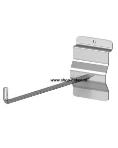 Lamelhaak enkel D100 mm voorzijde omgebogen, Ø6 mm, chroom