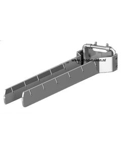 Troffel RL Houder tbv 6 st L324 mm LA25 recht