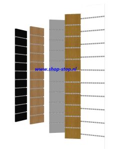 Slatwall H.1200 x B.200 x D.19mm met Alu.profiel om 100 mm