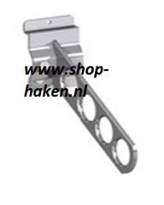 Gaten haak (4) schuin in chroom 4 mm