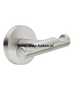 Paskamer dubbele haak in alu look H55 B90 D60 mm