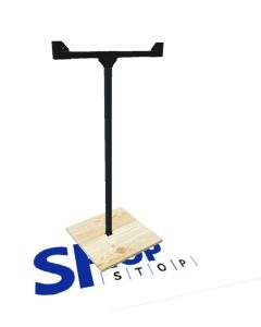 Kledingrek T-vorm systeem 25x25 in  Ral 7021/9005