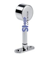 Gesloten houder tbv buis 25 mm in chroom
