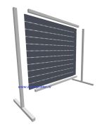 Frame voor slatwall gondola in Ral 9005